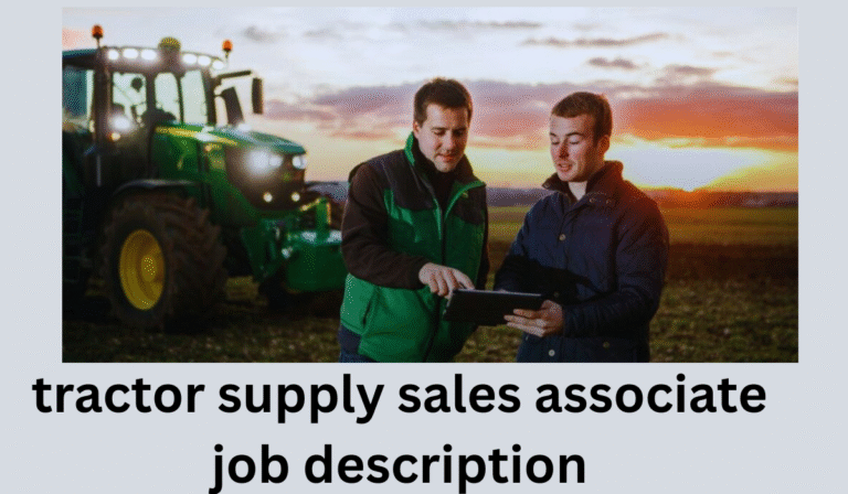 tractor supply sales associate job description