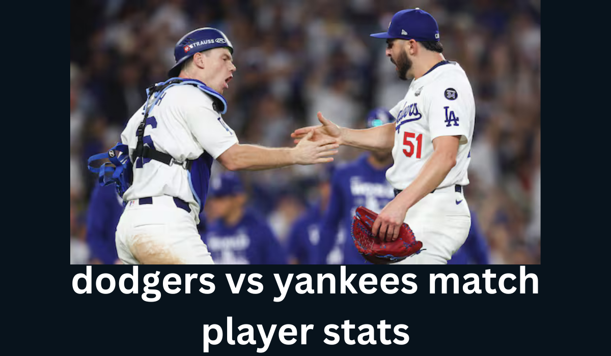 dodgers vs yankees match player stats