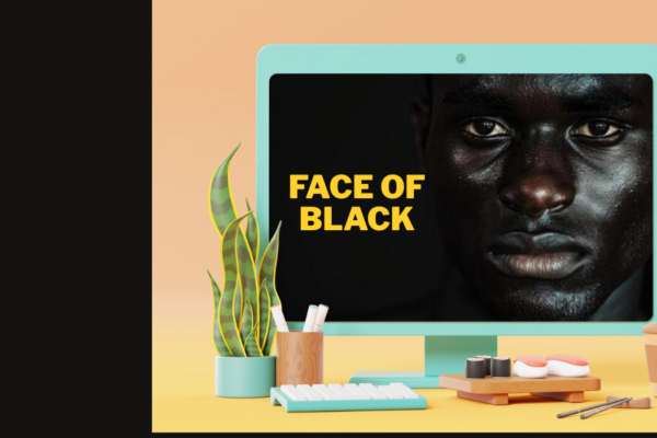 face of black