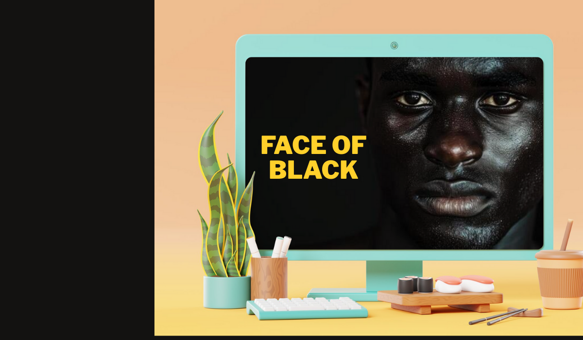 face of black